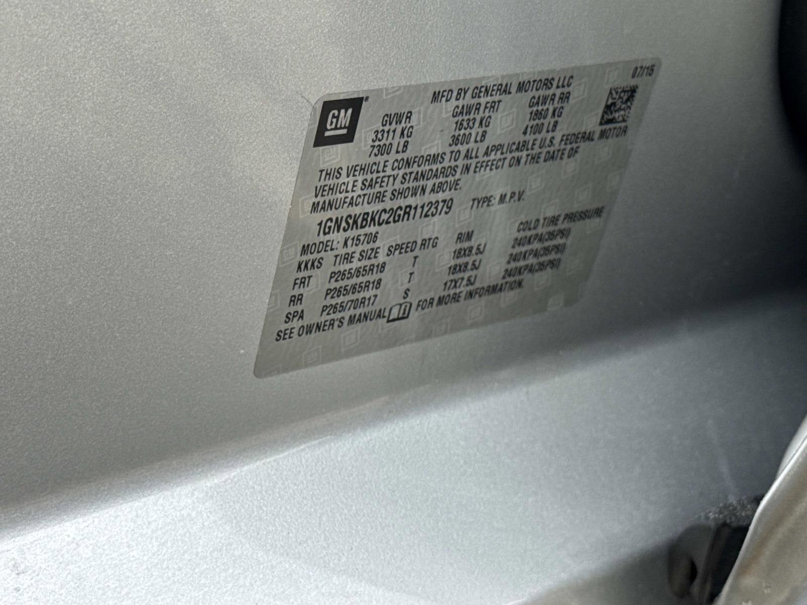 2016 Chevrolet Tahoe LT