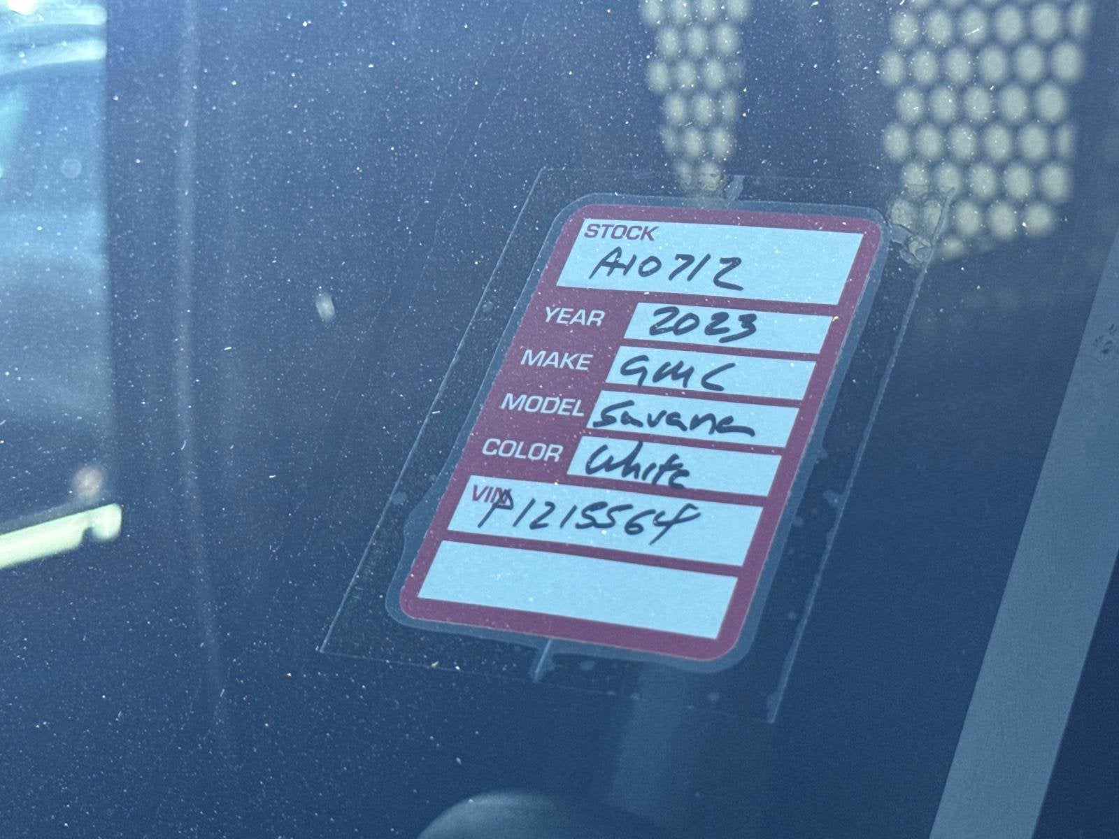 2023 GMC Savana Cargo 2500 Work Van