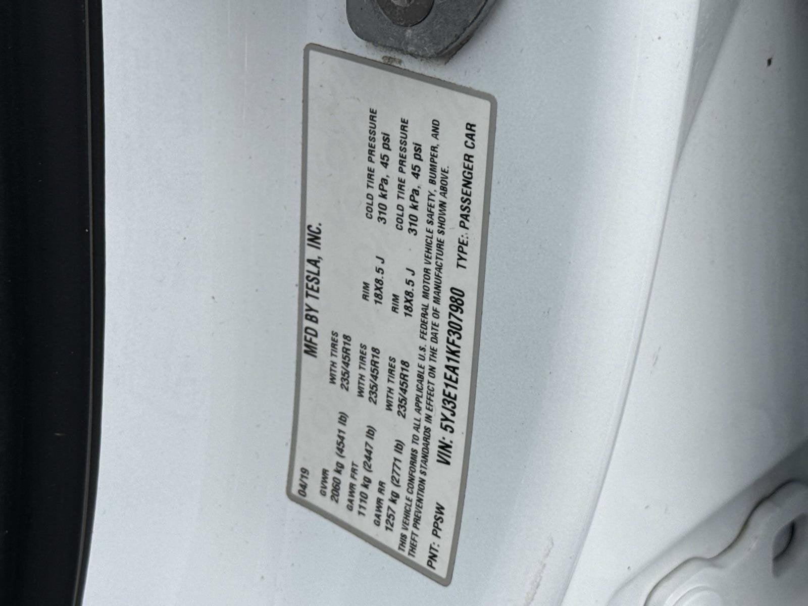 2019 Tesla Model 3 Mid Range