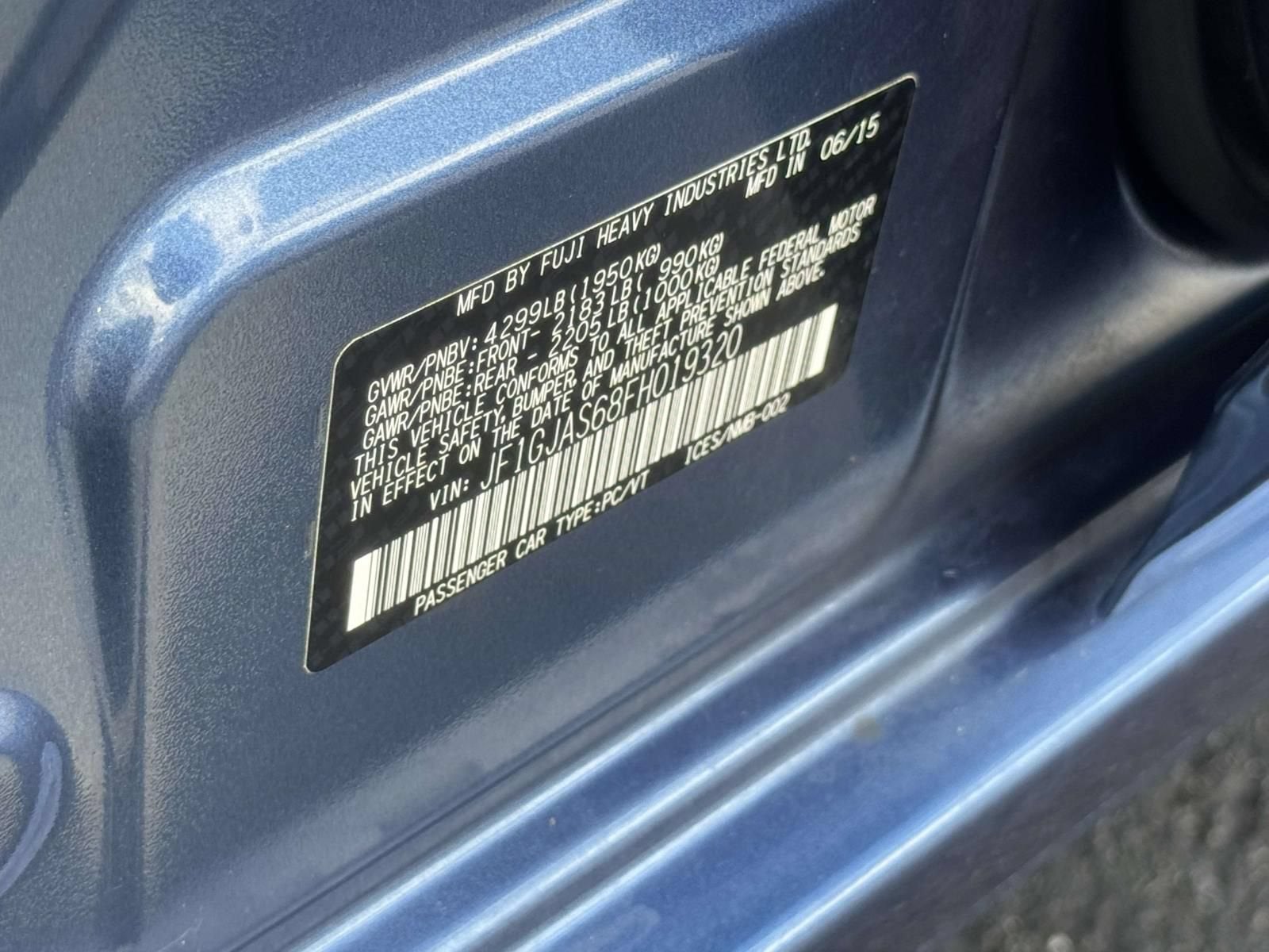 2015 Subaru Impreza Sedan Limited